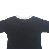 ADIDAS Cropped Womens T-Shirt Black Crew Neck UK 10