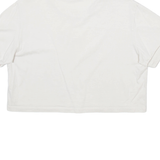 ADIDAS Cropped Womens T-Shirt Cream UK 16
