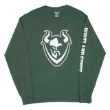 CHAMPION Portland State Mens T-Shirt Green Long Sleeve USA M