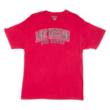 CHAMPION Lake Michigan Redhawks Mens T-Shirt Red USA L