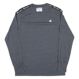 CHAMPION Mens T-Shirt Grey Long Sleeve M