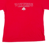 NIKE Buckeyes Basketball Womens T-Shirt Red USA V-Neck XL