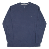 NAUTICA Sleepwear Mens T-Shirt Blue Long Sleeve L