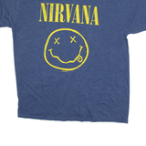 NIRVANA Mens Band T-Shirt Blue XL
