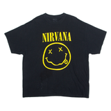 NIRVANA Mens Band T-Shirt Black 2XL