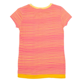 REEBOK Striped Womens T-Shirt Pink S