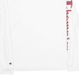 CHAMPION Womens T-Shirt White Long Sleeve S