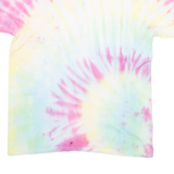 GILDAN St Lucia Mens Tie Dye T-Shirt Pink L