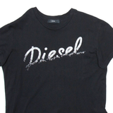 DIESEL Womens T-Shirt Black S