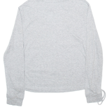 ONE FIRE Hooded Anime Style Womens T-Shirt Grey Long Sleeve M