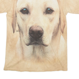 THE MOUNTAIN Golden Retriever Mens T-Shirt Beige M