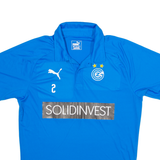 PUMA Grasshopper Club Zurich Mens Football Shirt Jersey Blue Collared S