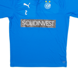 PUMA Grasshopper Club Zurich Mens Football Shirt Jersey Blue Collared S