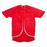 ADIDAS Swiss League Referee Mens Football Shirt Jersey Red 1/4 Zip M