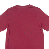ADIDAS ORIGINALS All Over Print Mens T-Shirt Maroon Crew Neck S