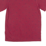 ADIDAS ORIGINALS All Over Print Mens T-Shirt Maroon Crew Neck S
