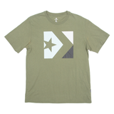 CONVERSE Mens T-Shirt Green Crew Neck S