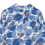 CUNN ELLA Womens Shirt Blouse Blue V-Neck 3/4 Sleeve Floral XS