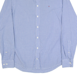 TOMMY HILFIGER New York Fit Mens Shirt Blue Gingham Long Sleeve S