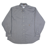 TOMMY HILFIGER Mens Plain Shirt Grey Long Sleeve XL