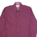 TED BAKER Mens Formal Shirt Maroon Long Sleeve XL