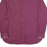 TED BAKER Mens Formal Shirt Maroon Long Sleeve XL