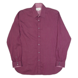 TED BAKER Mens Formal Shirt Maroon Long Sleeve XL