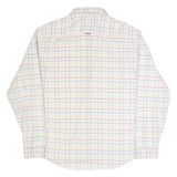 SUPERDRY Mens Shirt White Check Long Sleeve XL