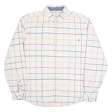 SUPERDRY Mens Shirt Beige Check Long Sleeve XL