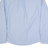 LYLE & SCOTT Mens Plain Shirt Blue Long Sleeve L