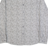 TED BAKER Mens Shirt Grey Crazy Pattern Long Sleeve M