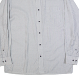 VAN HEUSEN Mens Shirt Black Striped Long Sleeve L