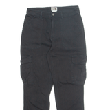 THE MOUNTAIN Cargo Mens Trousers Black Regular Tapered W28 L29