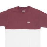 VANS Mens T-Shirt Maroon S