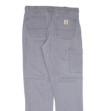 CARHARTT Workwear Mens Trousers Grey Relaxed Straight W34 L31
