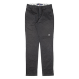DICKIES Double-knee Workwear Womens Trousers Black Slim Skinny W28 L30