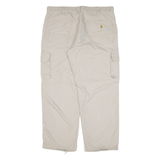 CARHARTT Dungaree Fit Cargo Workwear Mens Trousers Beige Straight W38 L30