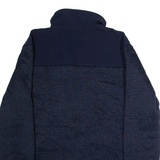 REEBOK Mens Fleece Jacket Blue Knit L