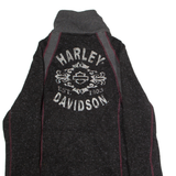 HARLEY DAVIDSON Womens Fleece Jacket Grey Knit L