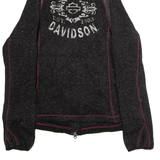 HARLEY DAVIDSON Womens Fleece Jacket Grey Knit L