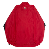 NIKE Central Missouri Mens Rain Jacket Red Nylon 90s USA Colourblock XL