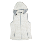 NEW BALANCE Womens Puffer Gilet Beige Hooded Camouflage M