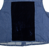 STONEBRIDGE Womens Denim Waistcoat Blue 90s 2XL