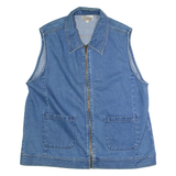 TRADITION COUNTRY COLLECTION Womens Denim Waistcoat Blue 90s UK 20