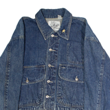 TRADE SECRET Painted Womens Denim Jacket Blue 80s M