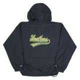 CHAMPION Saskatoon Hustlers Mens Anorak Jacket Black USA Hooded M