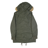 LEVI'S Sherpa Lined Womens Parka Coat Green Hooded S