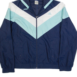 ADIDAS Womens Track Jacket Blue Hooded Chevron UK 26