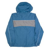 REEBOK Mens Rain Jacket Blue Hooded L