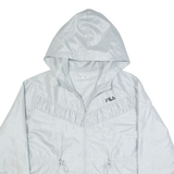 FILA SPORT Womens Rain Jacket Silver Hooded XL